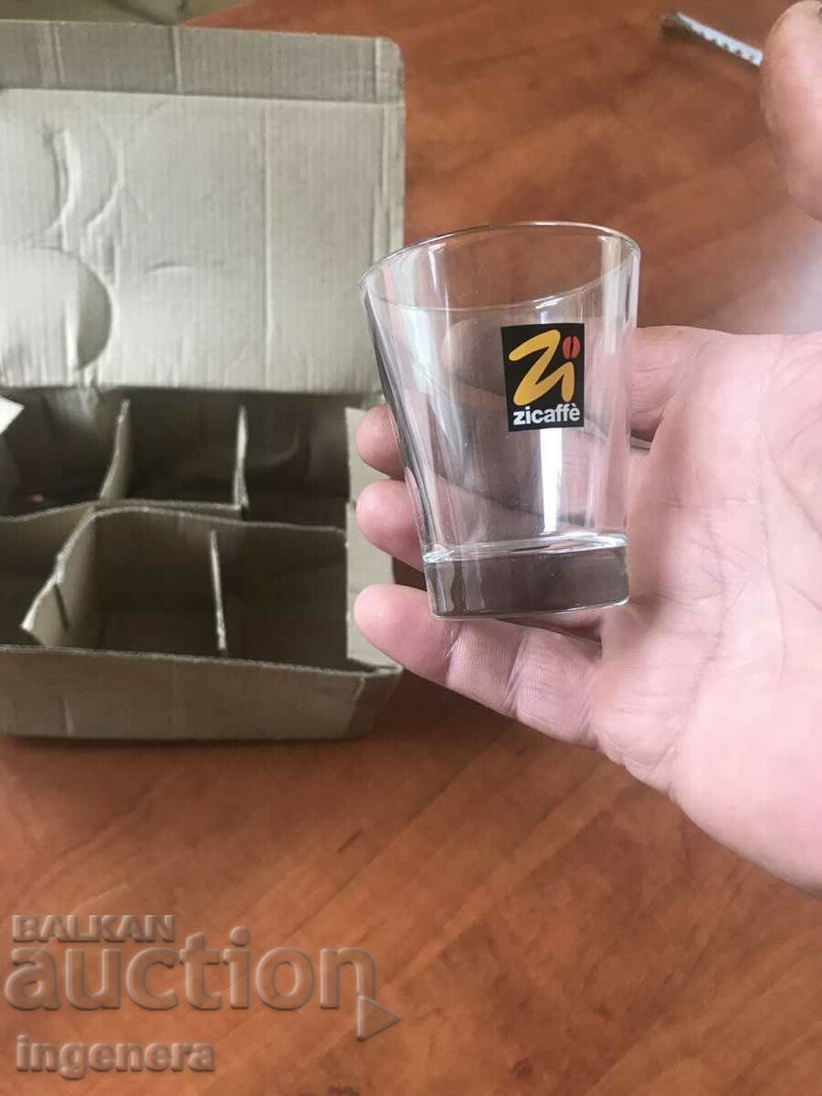 Delivery of GLASS ZICAFFE ESPRESSO GLASS NEW 6 PCS.SERVICE