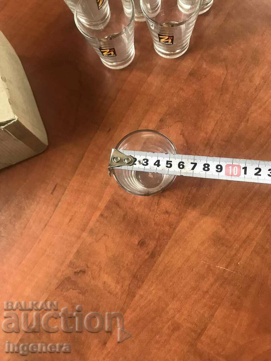 GLASS ZICAFFE ESPRESSO GLASS NEW 6 PCS.SERVICE - 5