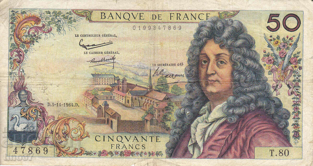 tino37- FRANCE - 50 FRANC - 1964 - F with price 37.20 BGN | € 19.02 tino37- FRANCE - 50 FRANC - 1964 - F with price 37.20 BGN | € 19.02