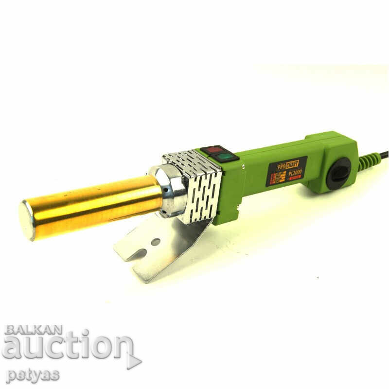 Soldering iron for polypropylene PROCRAFT PL2000, 800 W, 16-32 mm, - 5 Soldering iron for polypropylene PROCRAFT PL2000, 800 W, 16-32 mm, - 5