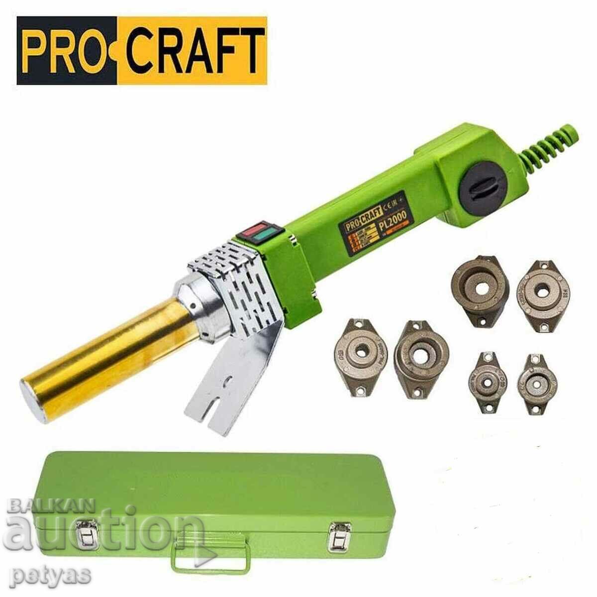 Soldering iron for polypropylene PROCRAFT PL2000, 800 W, 16-32 mm, - 6 Soldering iron for polypropylene PROCRAFT PL2000, 800 W, 16-32 mm, - 6
