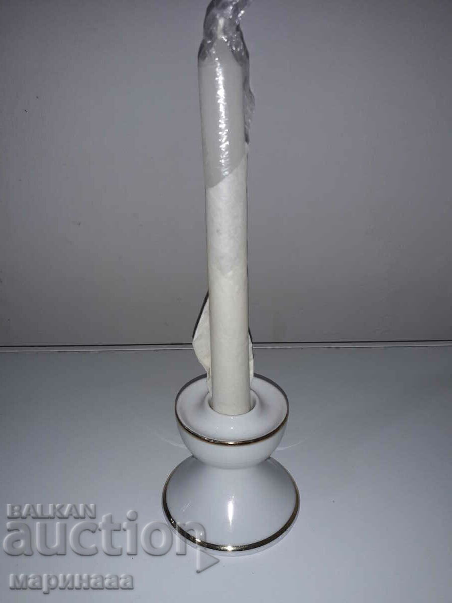 Auction CANDLESTICK. PORCELAIN. GOLD. GERMANY Auction CANDLESTICK. PORCELAIN. GOLD. GERMANY