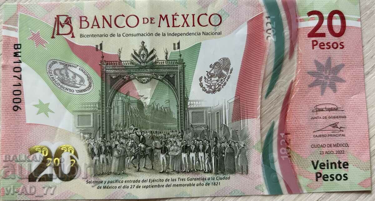 MEXICO 20 Pesos 2021 POLYMER