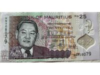 MAURITIUS 25 RUPEES polymer