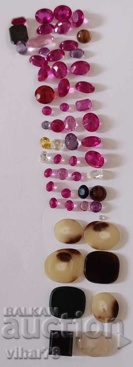 Lot of 55 stones - rubies and others - 6 Lot of 55 stones - rubies and others - 6