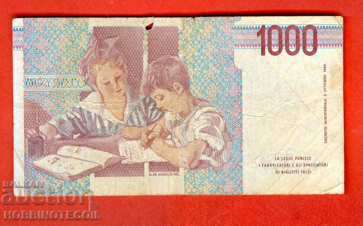 ITALIA ITALIA 1000 Lire emisiune - emisiune 1990 - semnatura 1 cu preț € 0.51 | 1.00 BGN ITALIA ITALIA 1000 Lire emisiune - emisiune 1990 - semnatura 1 cu preț € 0.51 | 1.00 BGN