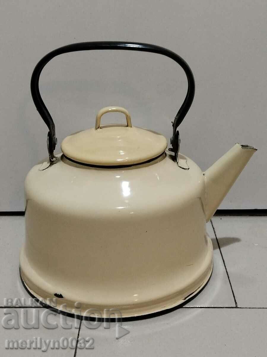 Enameled teapot from the Sotsa, a vessel with enamel, USSR with price 45.00 BGN | € 23.01