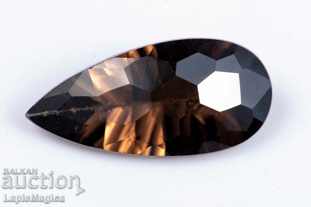 Smoky quartz 5,54ct kapka cut #4