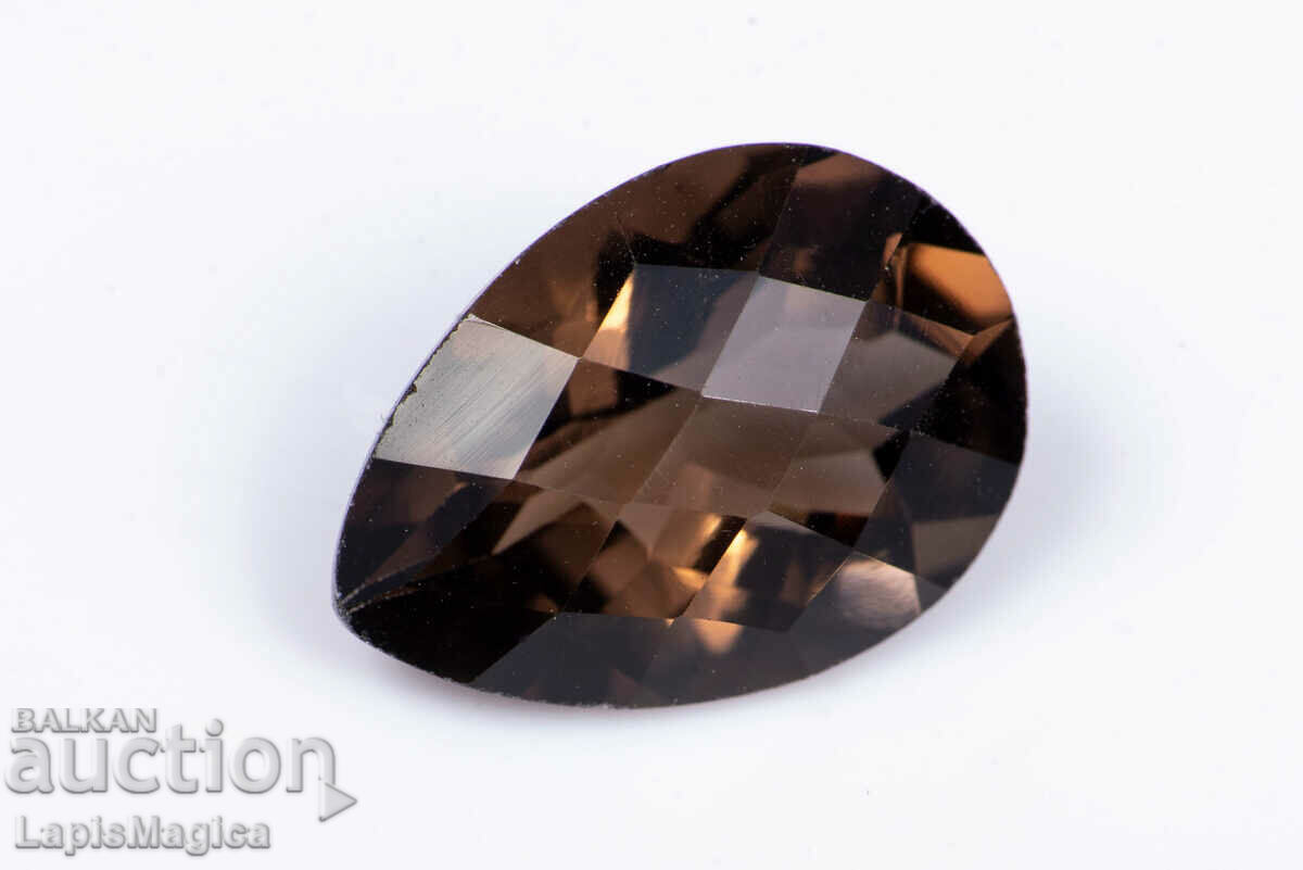 Smoky quartz 4.81ct kapka cut #5