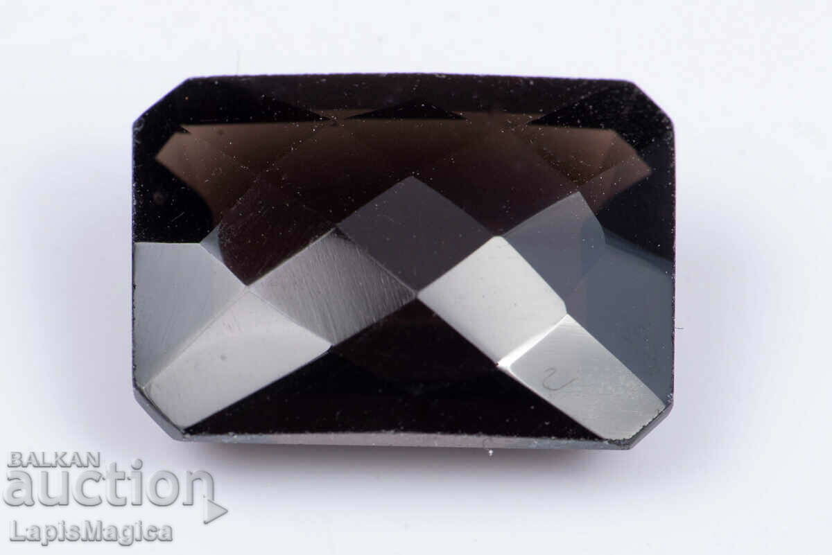 Опушен кварц 7.53ct октагон шлифовка №6