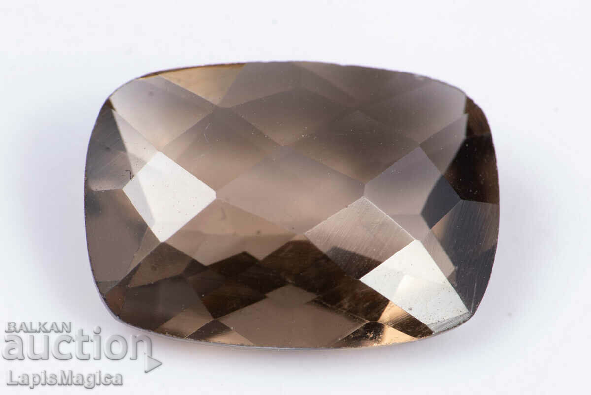 Опушен кварц 4.71ct cushion шлифовка №8