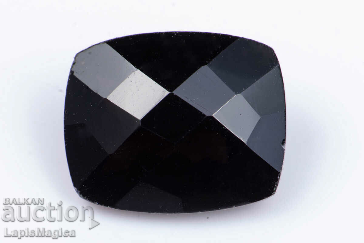 Опушен кварц 3.73ct cushion шлифовка №9