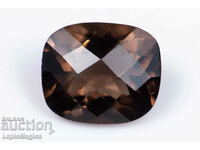 Опушен кварц 4.58ct cushion шлифовка №11