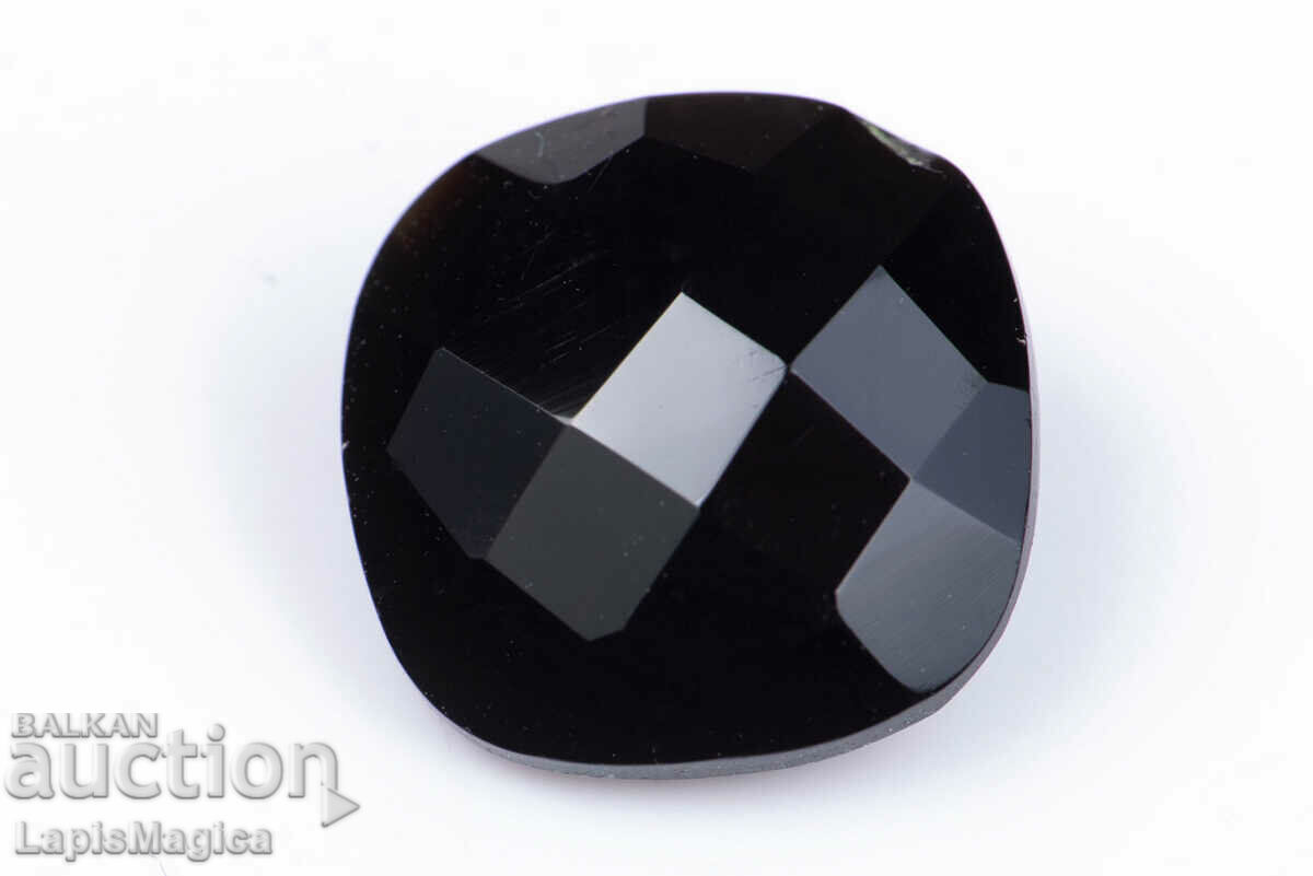 Опушен кварц 3.07ct cushion шлифовка №14