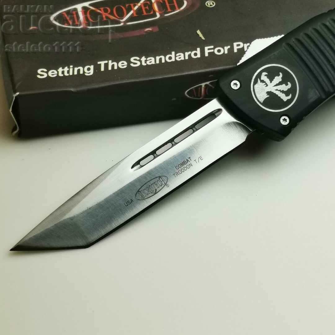 Automatic knife, pocket knife, folding knife, Tanto Blade