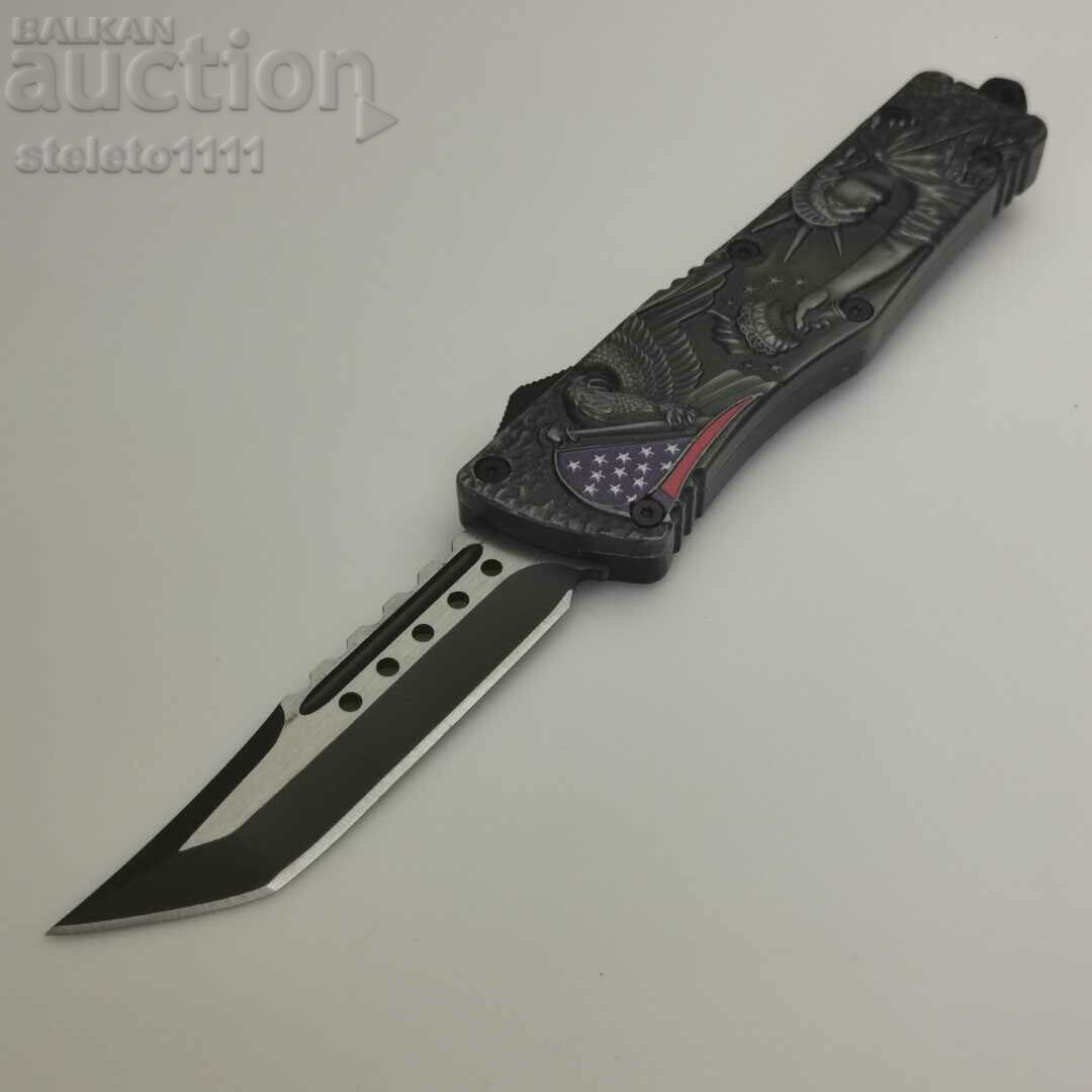 Automatic knife, pocket knife, folding knife, Tanto blade