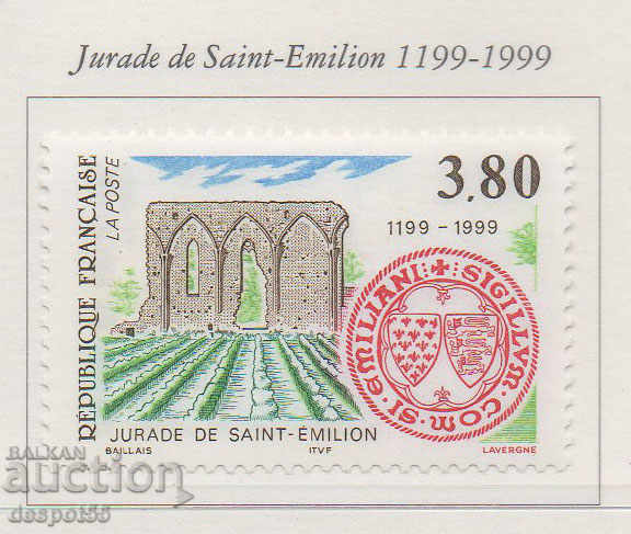 1999. Franţa. 800 de ani de la întemeierea orașului Saint-Emilion.