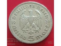 5 stamps 1936 "A" - Germany - Silver