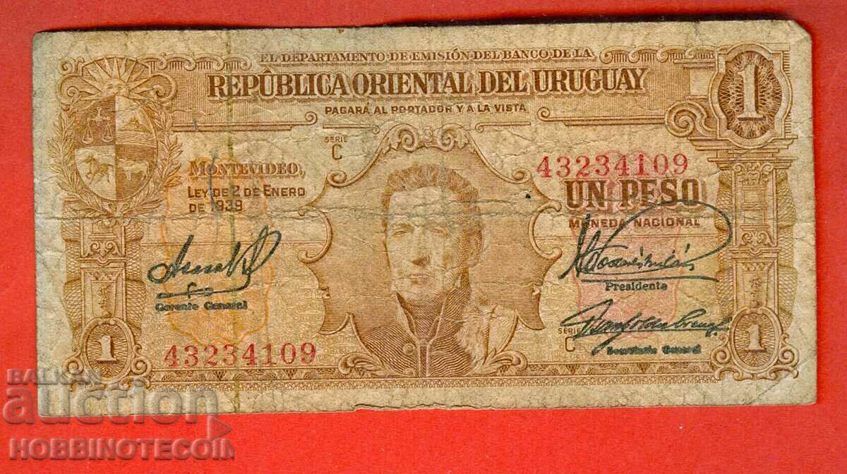 URUGUAY URUGUAY Emisiune de 1 peso - numărul 1939 - 1