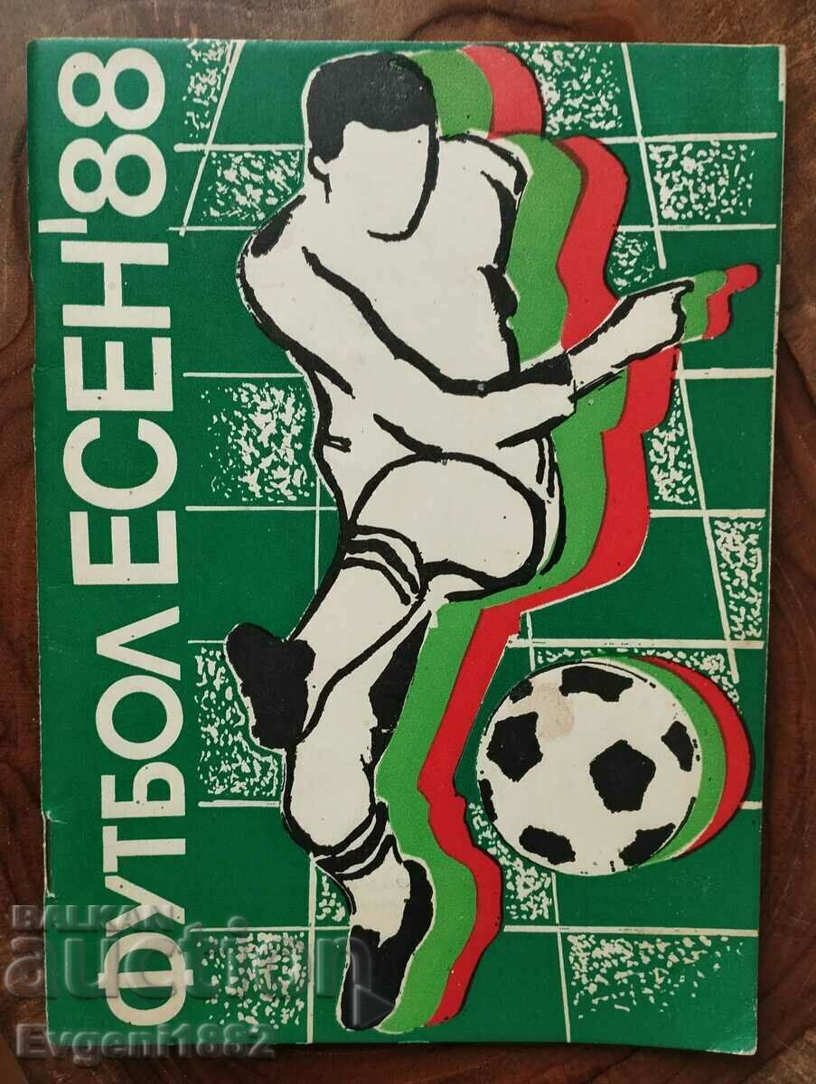 Program de fotbal - toamna 1988 BFS