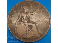 Marea Britanie 1 penny 1920 30mm bronz