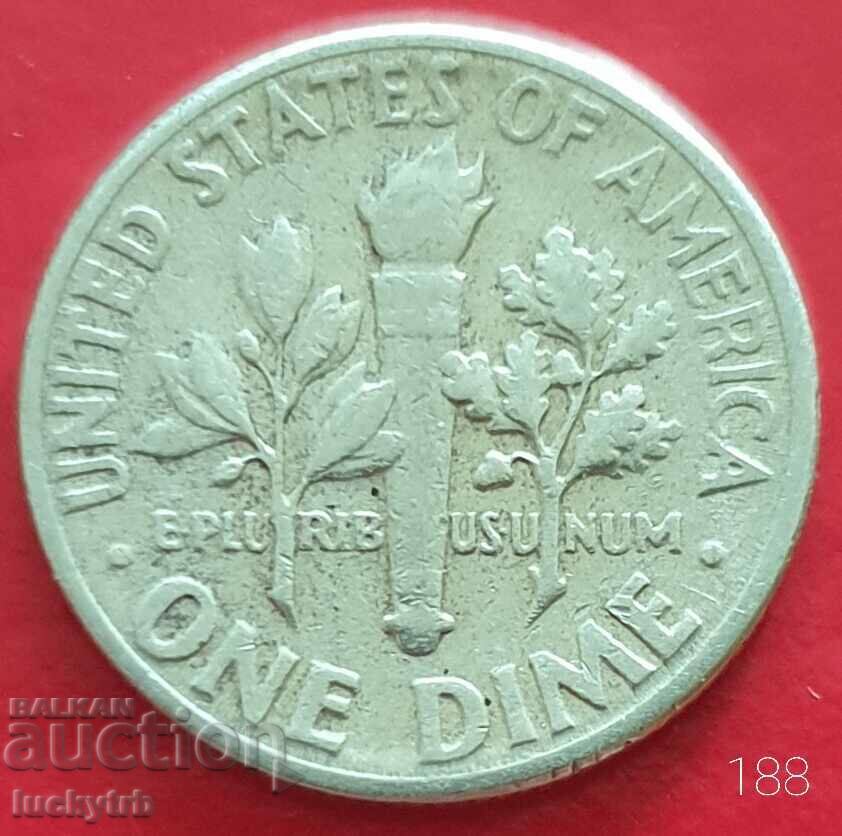 1 dime 1956 - SUA - Argint