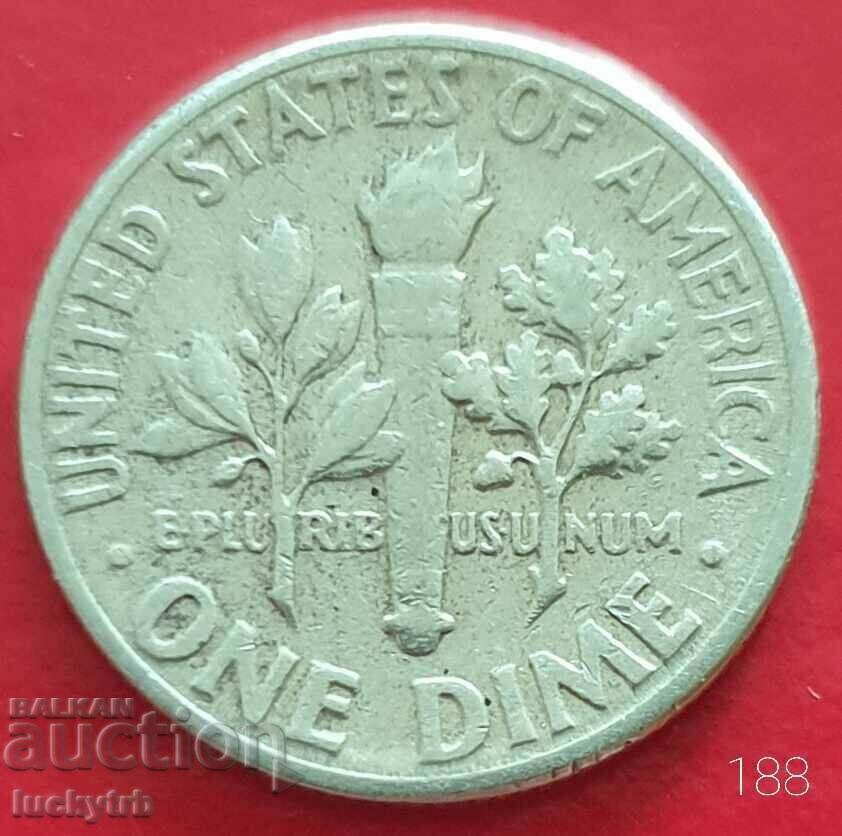 1 dime 1956 - SUA - Argint