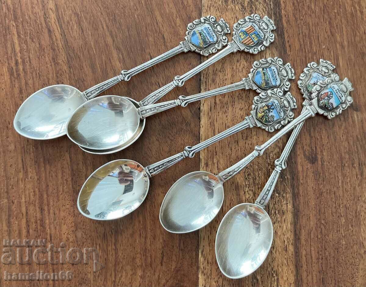 Silver spoons 6 pcs. - 5 Silver spoons 6 pcs. - 5