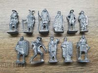 Lot of 11 lead soldiers, Kinder figures, Kinder surprise