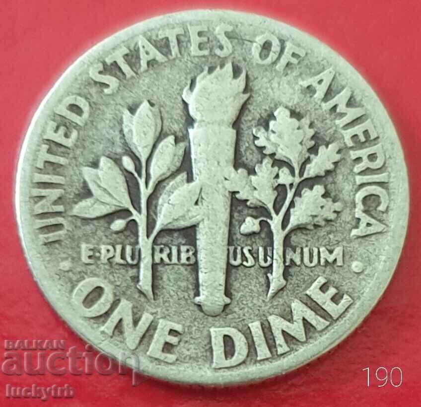 1 dime 1947 - SUA - Argint