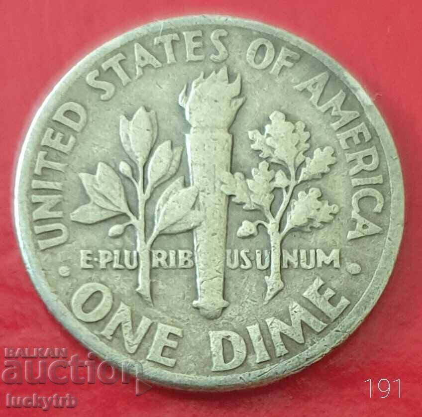 1 dime 1948 - SUA - Argint