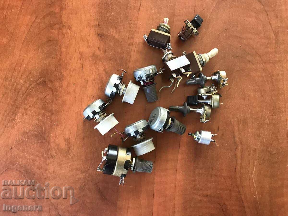 ELECTRICAL PARTS KEYS POTENTIOMETERS USED OR SCRAP - 7 ELECTRICAL PARTS KEYS POTENTIOMETERS USED OR SCRAP - 7