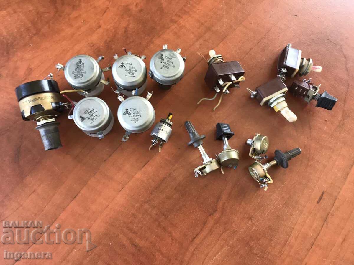 ELECTRICAL PARTS KEYS POTENTIOMETERS USED OR SCRAP