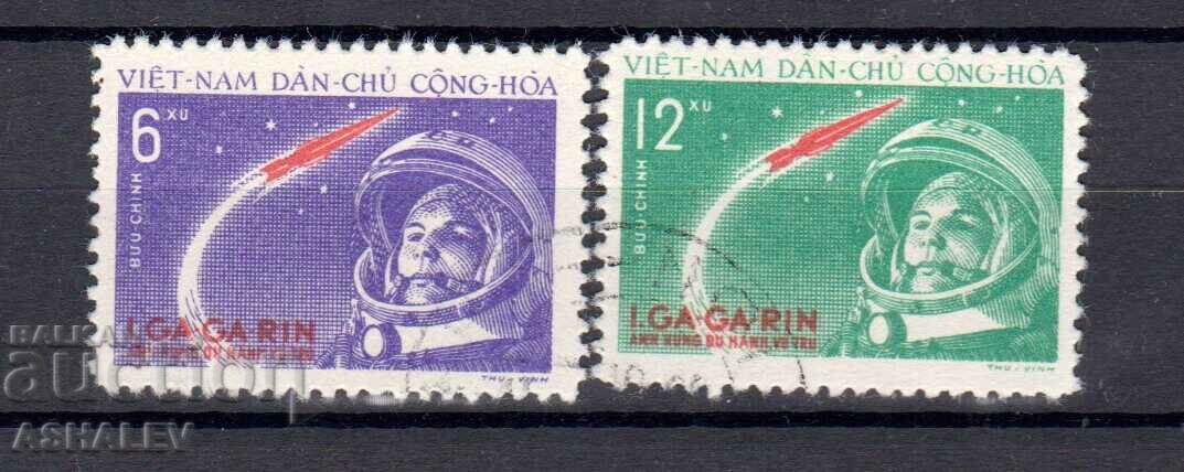 1961 Βιετνάμ. χώρος - Gagarin 2μ. με σφραγίδα