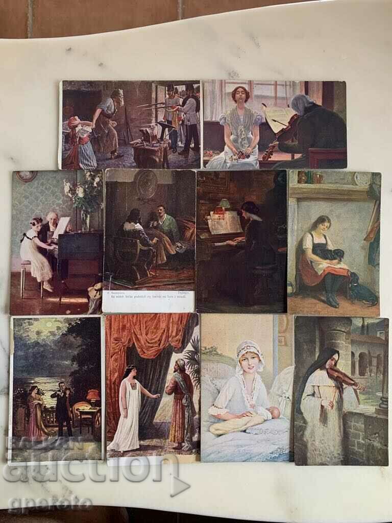 Old cards (10 pcs.) - The beginning of the 20th century - Lot 4