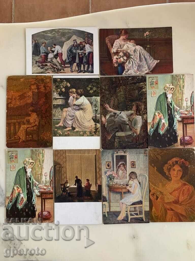 Old cards (10 pcs.) - The beginning of the 20th century - Lot 6