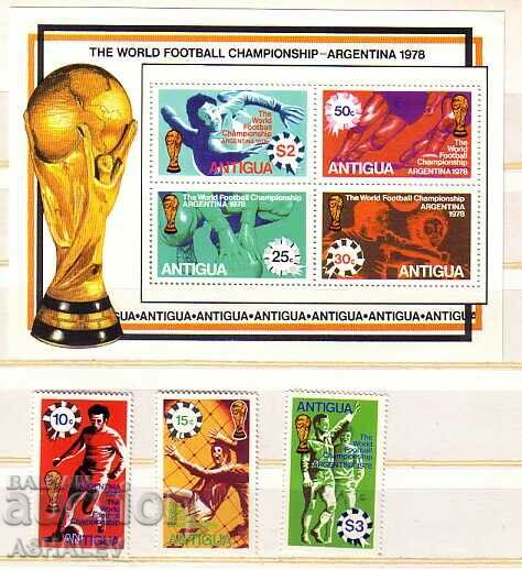 1978 Antigua FIFA World Cup 3v.+ S/S