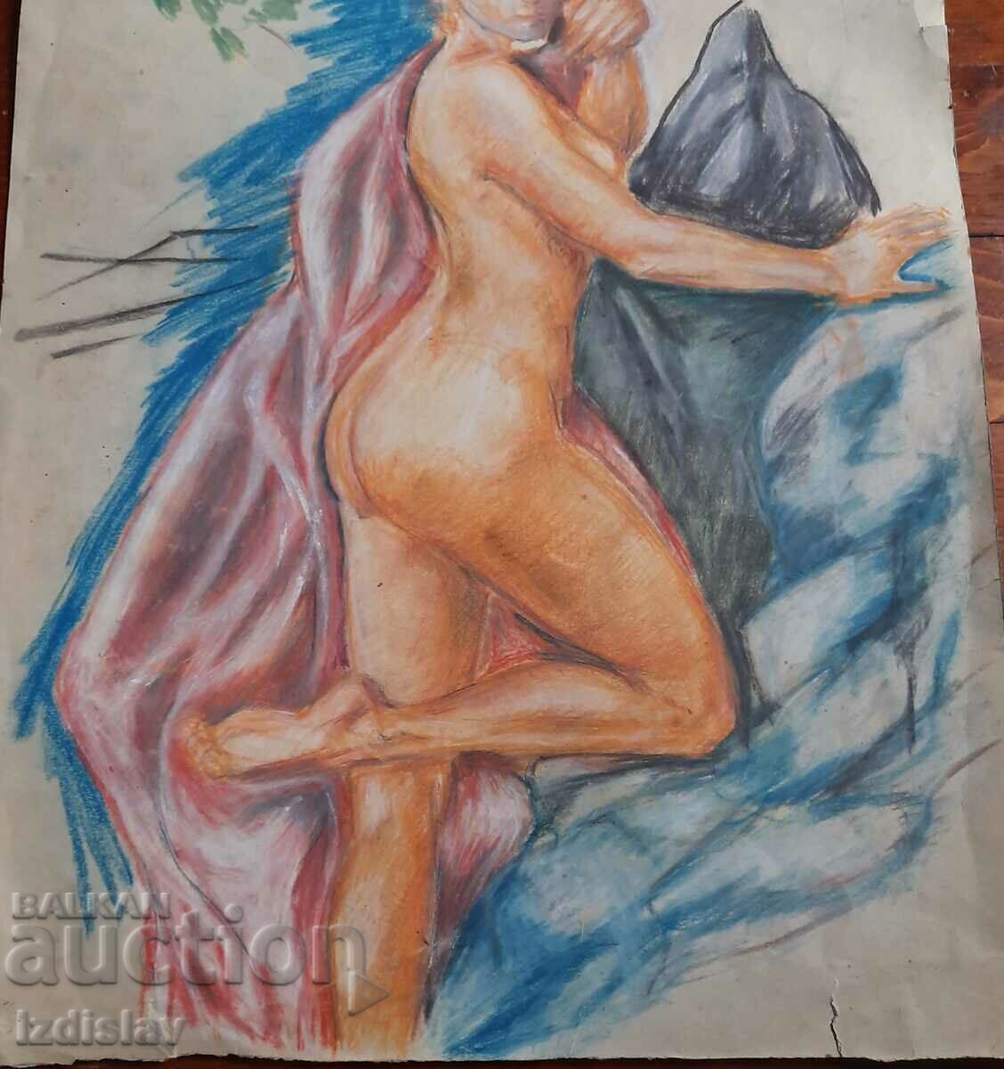 Old painting pastel on paper with price 95.00 BGN | € 48.57