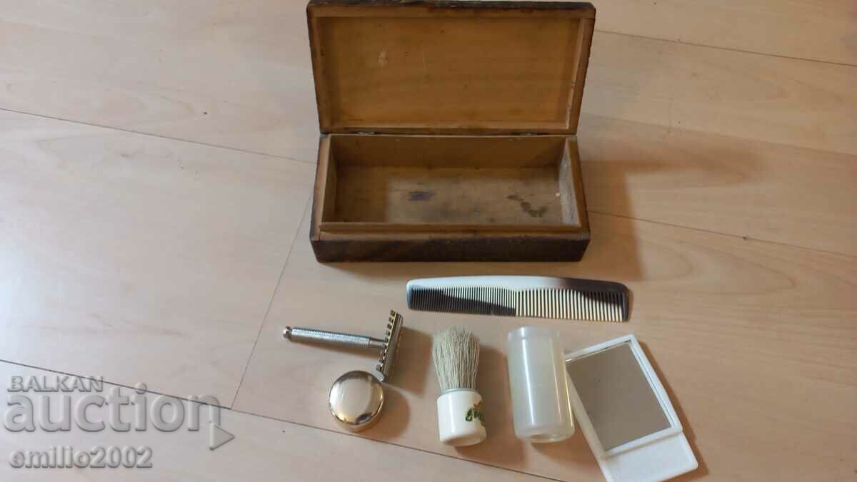 Military toilet box with utensils retro