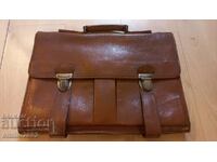 Leather bag retro social