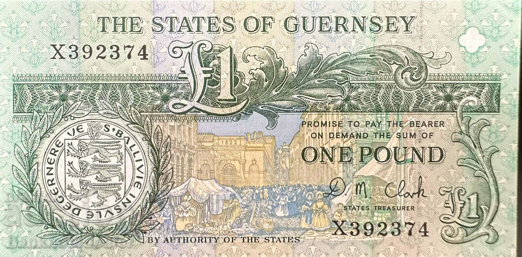 Guernsey 1 Pound  Pick 52c Ref 2374 Unc