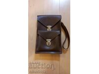 Leather bag retro social