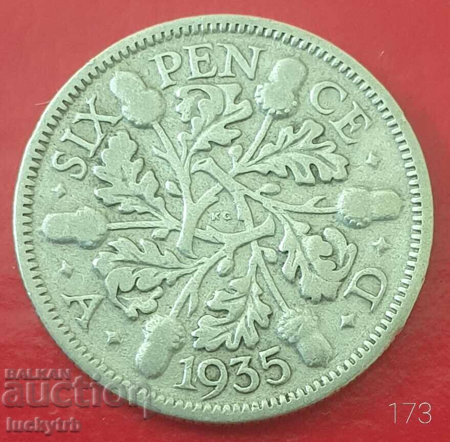 6 pence 1935 - Great Britain - Silver