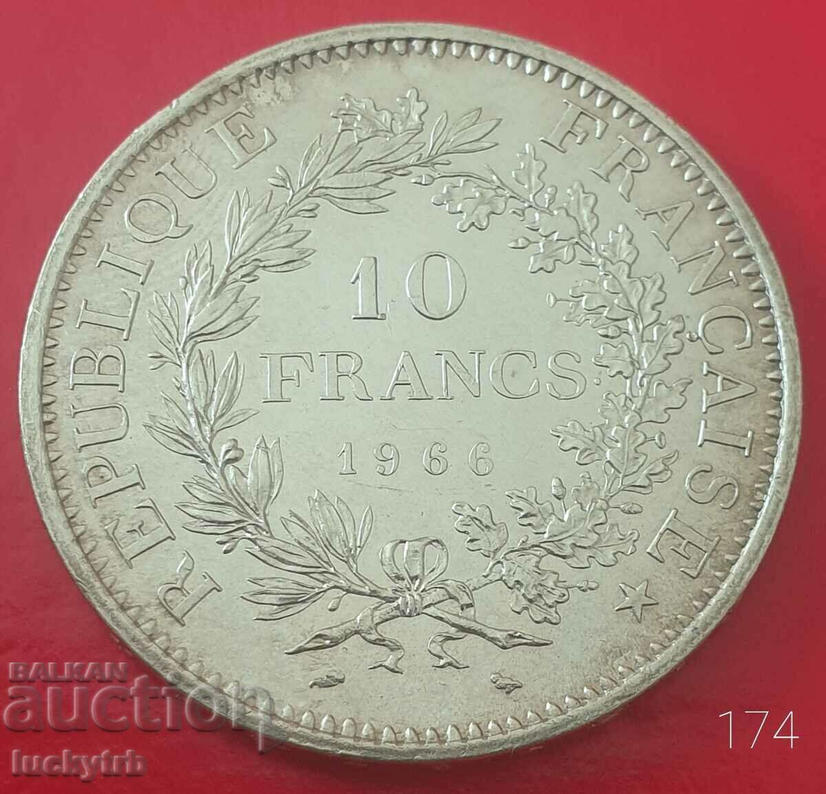 10 franci 1966 - Franta - Argint