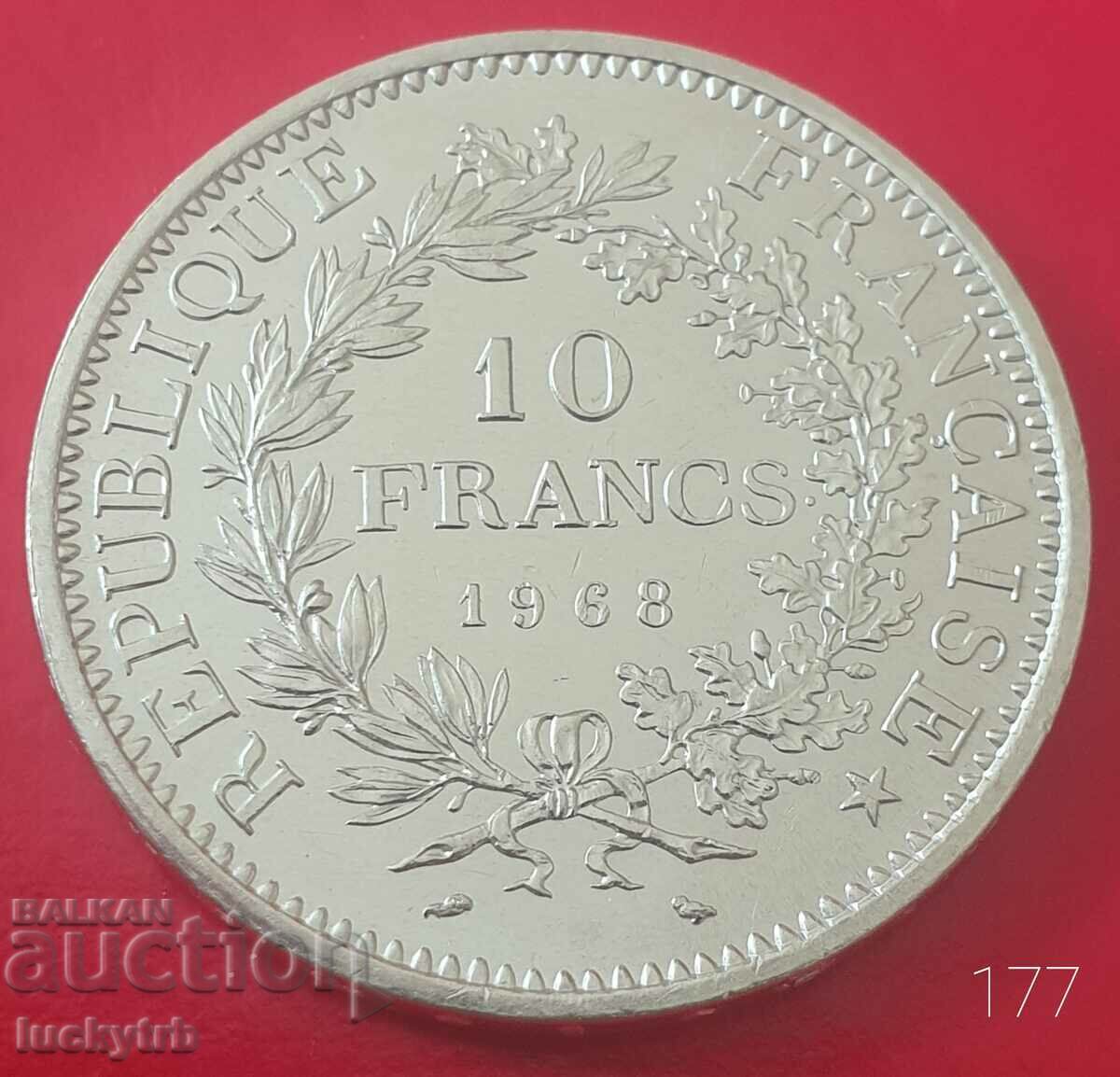 10 franci 1968 - Franta - Argint