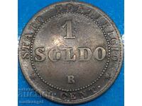 1 sold 1867 5 centesimi Vatican Pius IX 32mm bronz