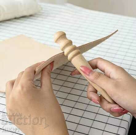 Auction Wooden tool for polishing the edges of leather smoothing Auction Wooden tool for polishing the edges of leather smoothing