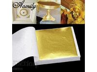 100 pcs. Gold foil, varak 8x8 cm. /c