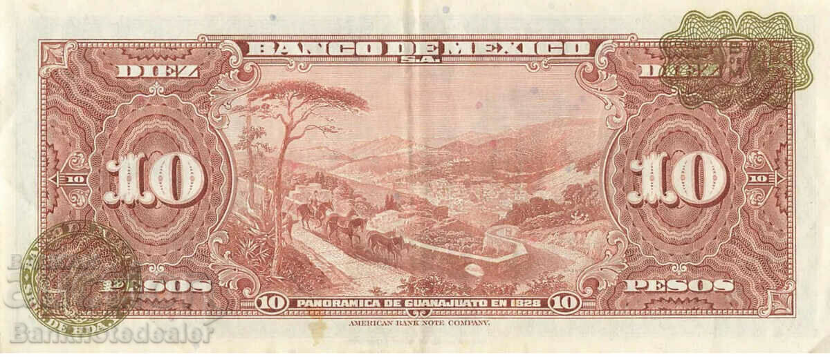 Mexico 10 Pesos 1961 Pick 58 Ref 7749 with price 24.00 BGN | € 12.27 Mexico 10 Pesos 1961 Pick 58 Ref 7749 with price 24.00 BGN | € 12.27