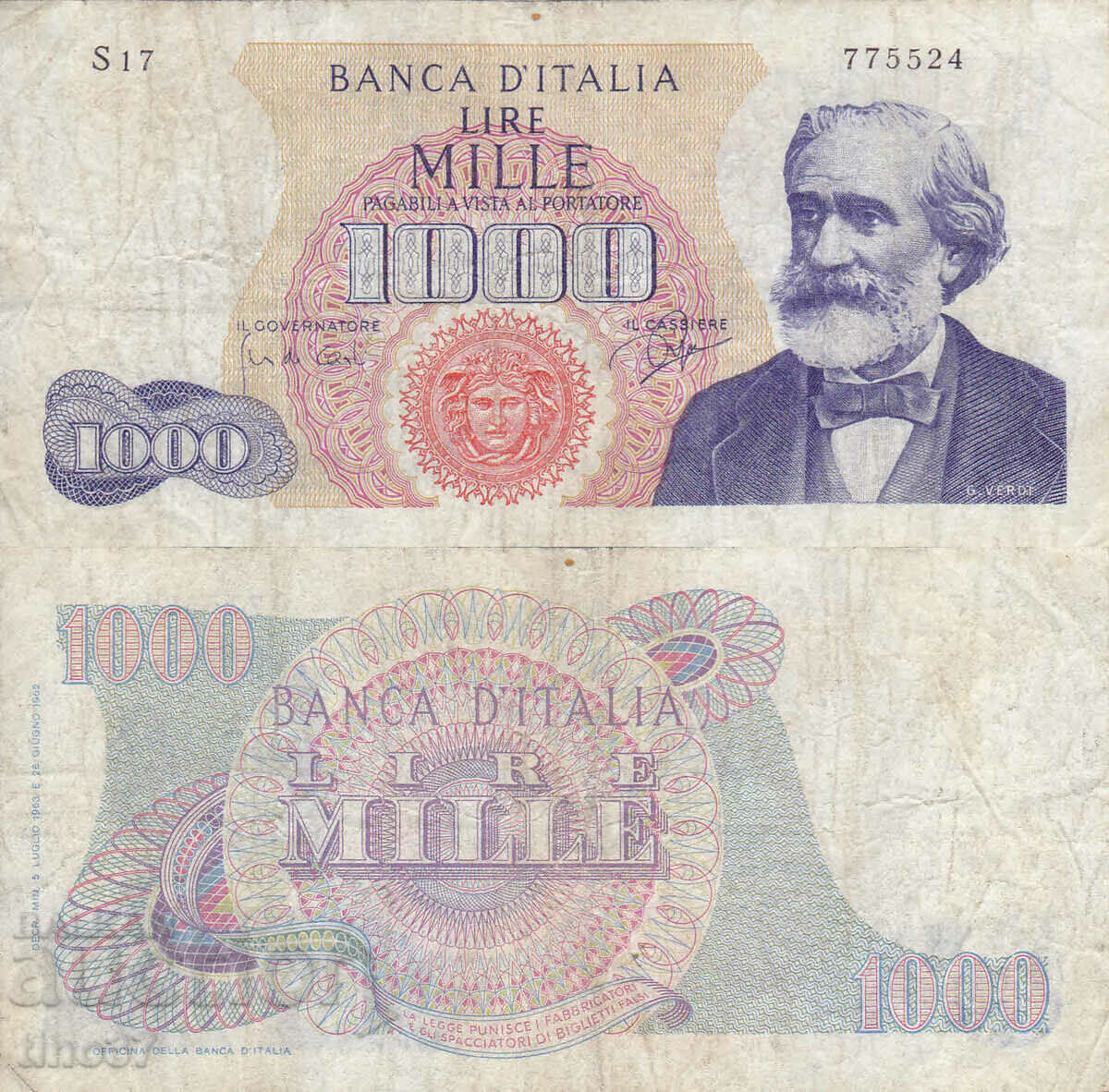 tino37- ITALY - 1000 LIRES - 1963